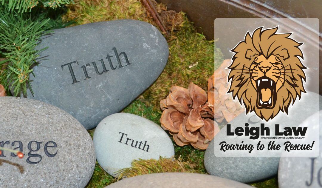 Illustration for Truth Does Not Mastter Article at Leigh Law Blog