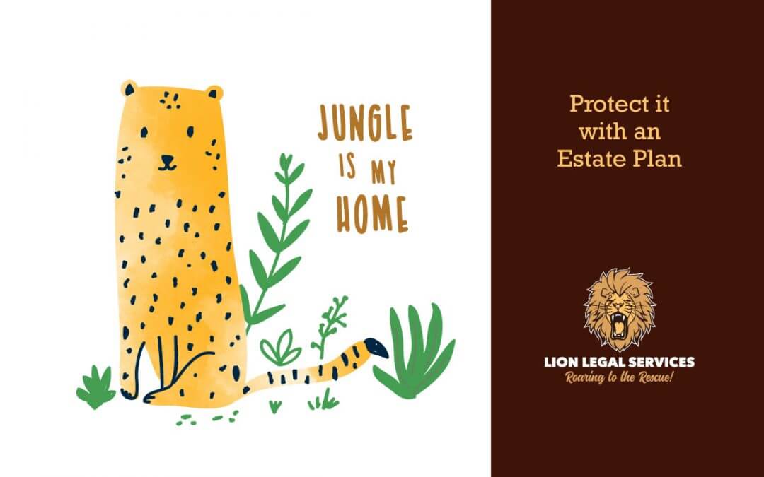 Image of an animal with caption: the jungle is my home