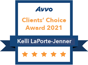Clickable link to Kelli LaPorte-Jenner's Avvo lawyer reviews page.