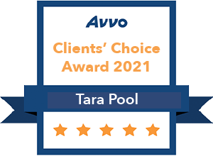 Clickable link to Tara Pool's Avvo lawyer reviews page.